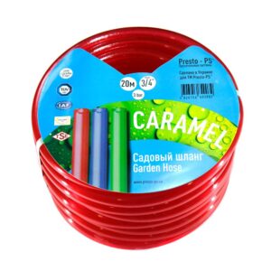 Шланг поливочный Presto-PS силикон Caramel (красный) диаметр 3/4 дюйма 50 м_01
